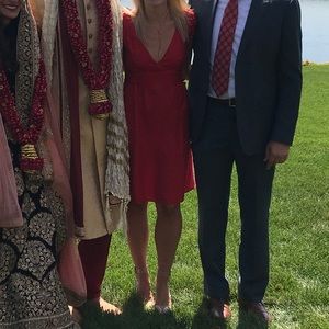 Red MANGO dress - perfect for wedding guests